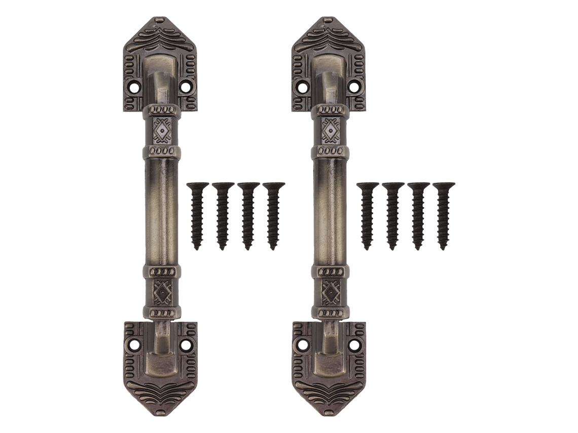 Manoplas Antigas Porta Grange Bronze com Parafusos