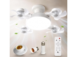 Ventilador De Teto Com Luz E Soquete E27, Led Silencioso 2 Em 1