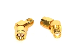 Conjunto de 4 adaptadores SMA macho para SMA fêmea Realacc com ângulo de 45° para economia de sinal, compatíveis com Fatshark, RX5808 e drones RC MDUG.