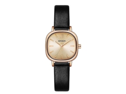 Relógio Feminino Sanda P1098 Com Mostrador Oval E Escala De Barras Simples, Relógio De Quartzo.