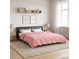 Vidaxl Duvet De Ano Inteiro 200 X 220 Cm 4 Estações Rosa Respirável
