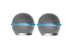Conjunto De 2 Grades De Microfone Para Substituição Da Cabeça Esférica Do Microfone Shure Beta58a Sm58 Pgx24 Slx24 Aquaforge