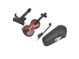 Modelo De Violão Miniatura Com Suporte E Estojo Brinquedo Instrumento Musical Decoração Artesanal