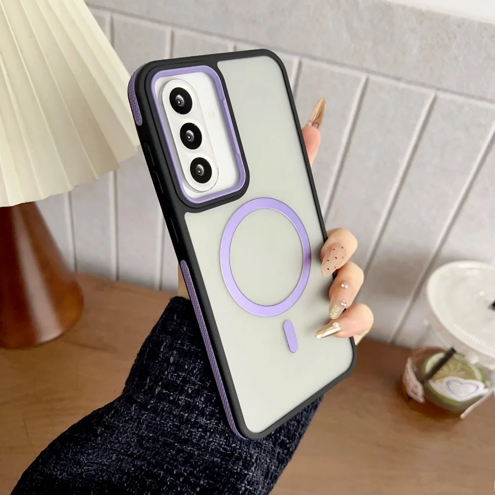 (roxo, Galaxy A16) Capa Magnética Fosca Para Celular, Compatível Com Magsafe, Com Proteção Antiderrapante Nas Bordas.