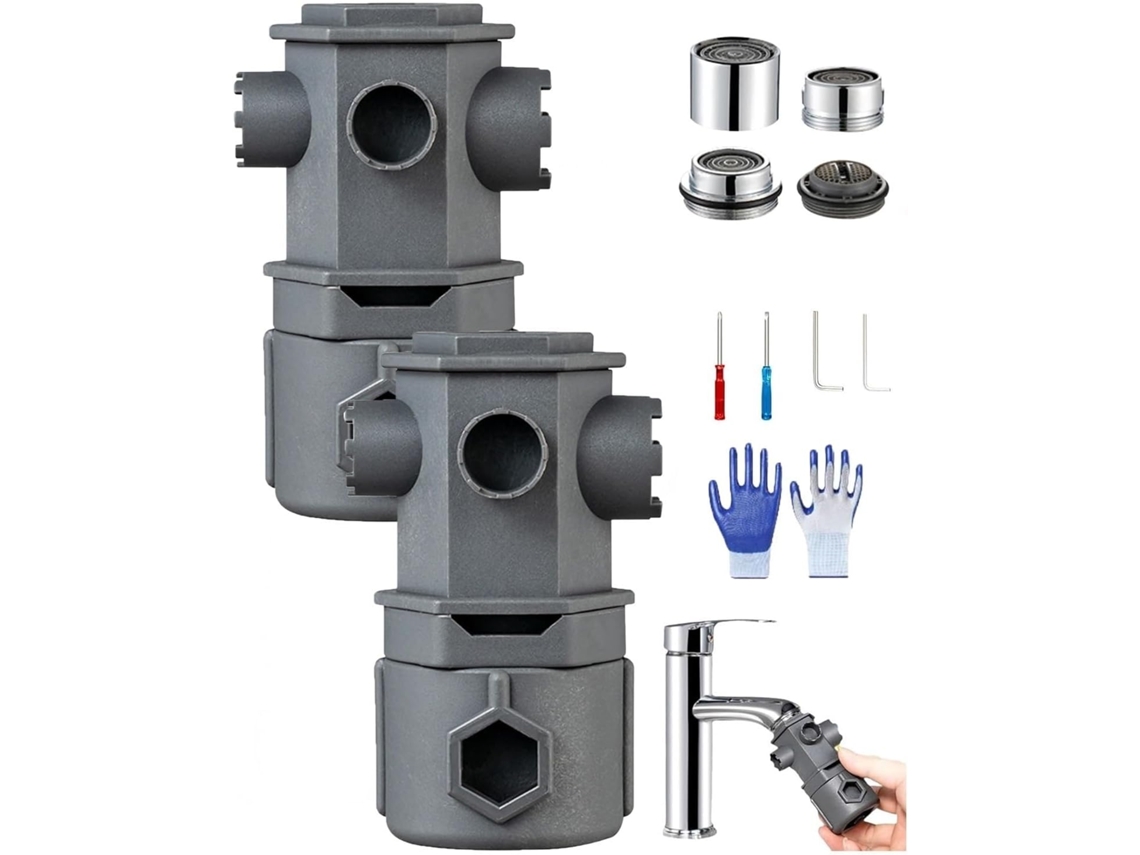Conjunto De 16 Ferramentas Multifuncionais Para Instalação Torneiras Ideal Reparos Em Cozinhas E Banheiros Preto, 2 Peças