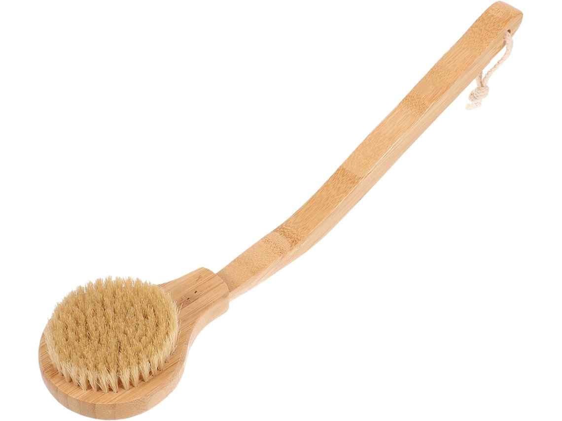 Escova De Banho Packove Com Cabo Longo E Cerdas Macias, Ideal Para Esfoliação Corporal E Das Costas, Fácil De Limpar E