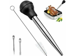 Jarra de Salsa Nova Line em aço inox 304 com agulha e escova para cozinha