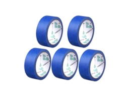 Fita Adesiva Paper Frog Tape, 5 Unidades, Azul, para Pintura, Ideal para Decoração de Interiores e Projetos Diy. GOKOCO