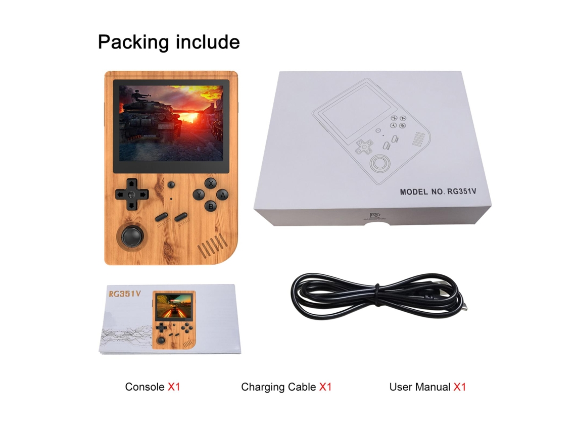 Console Portátil Retrô com 15000 Títulos Clássicos, Tela Ips de 3,5 Polegadas AQUAFORGE