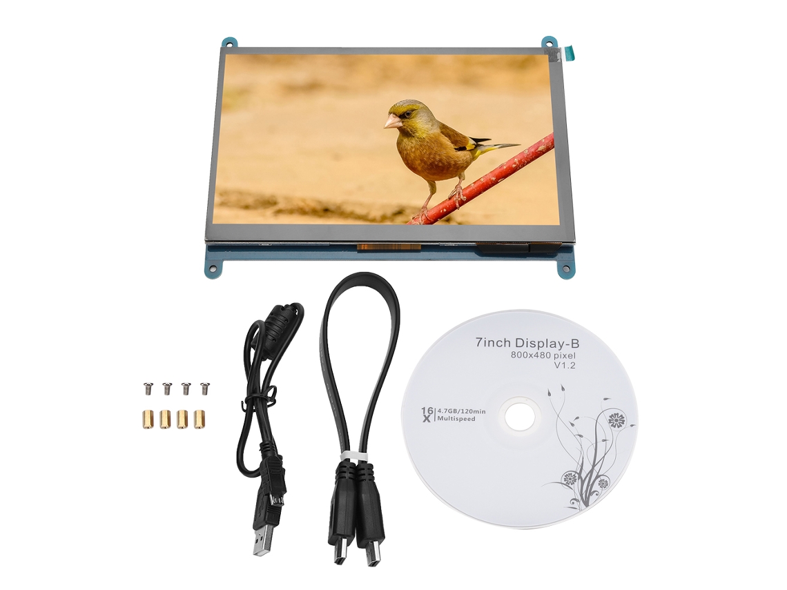Tela Táctil LCD HDMI 7 Polegadas Raspberry Pi Monitor 800x480 S/MARCA