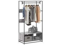 Vidaxl Roupeiro 90x50x180 Cm Derivados De Madeira Cinzento Sonoma