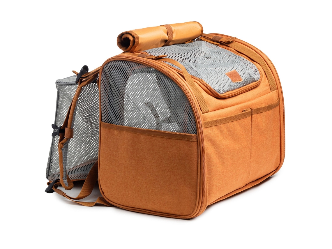 Transportadora Para Gato, Mochila Expansível E Respirável Para Cães E Gatos (marrom Claro) Cuich