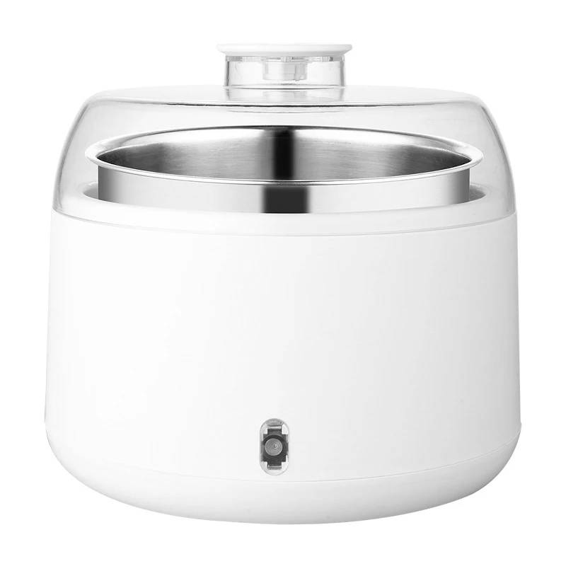 (branca) Iogurteira Elétrica De 1 Litro Com Controle Automático De Temperatura E Panela Interna De Aço Inoxidável, 220v