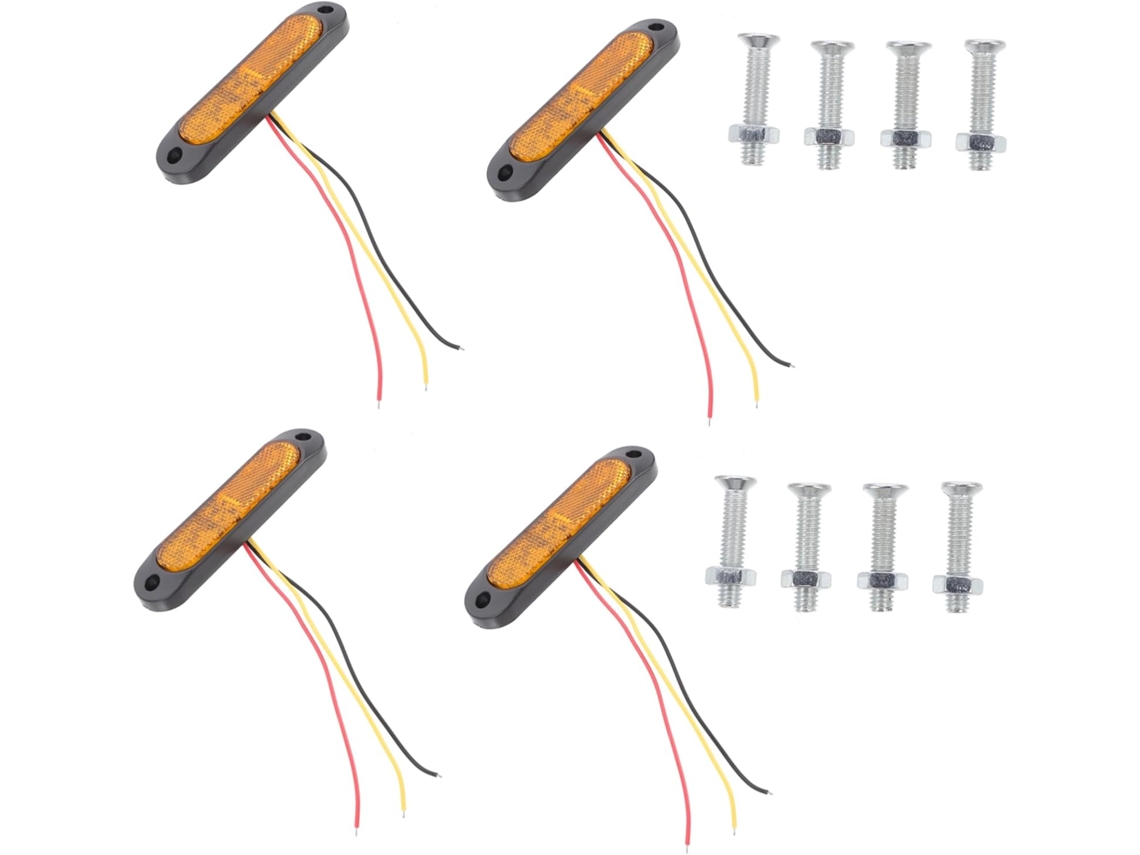 Luzes laterais de LED com amplo ângulo de visão e baixo consumo de energia (4 conjuntos)