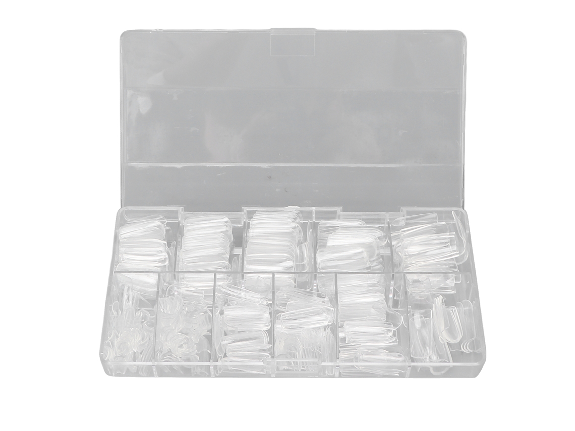 Conjunto De Unhas Falsas Transparentes Profissionais 500pcs Para Salão E Casa Diy Mulheres Acessório Portátil