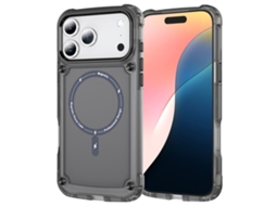 Capa Para Iphone 17 Pro Compatível Com Magsafe - Preta Transparente