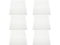 Conjunto de 6 Peças Armazenamento Transparente À Prova D'água com Design em Pvc Fosco e Zíper Suave Bolsa Pr