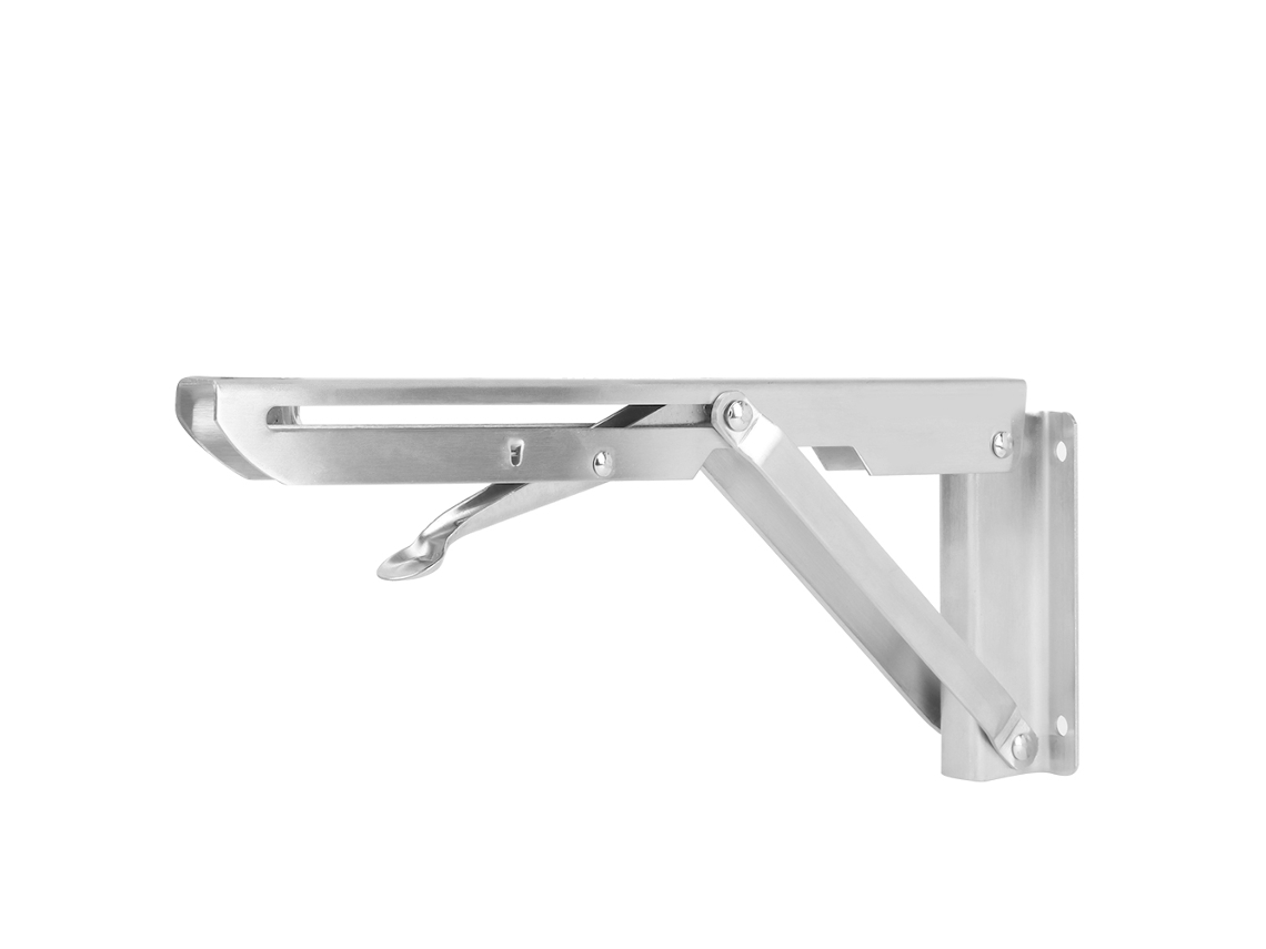 Suporte de Prateleira Primerox, dobrável, aço inoxidável, móvel, 12 polegadas, 2pcs, com parafusos S/MARCA
