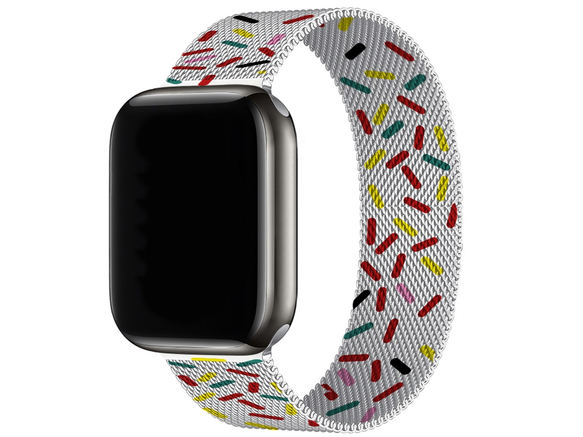 Bracelete Para Apple Watch 38/40/41/42mm Vermelho Arco-íris Cuich