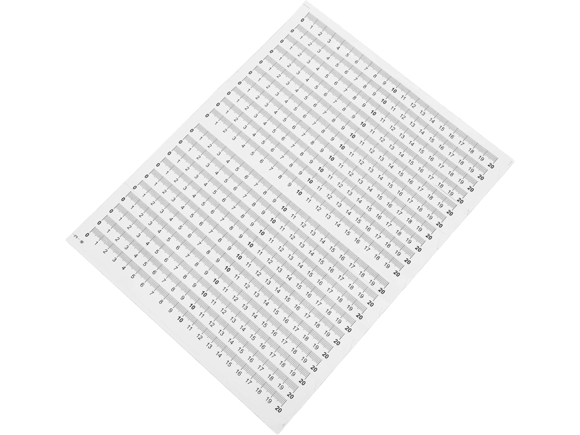 Régua Autoadesiva De Plástico Pvc, 20 Unidades, Cor Clara