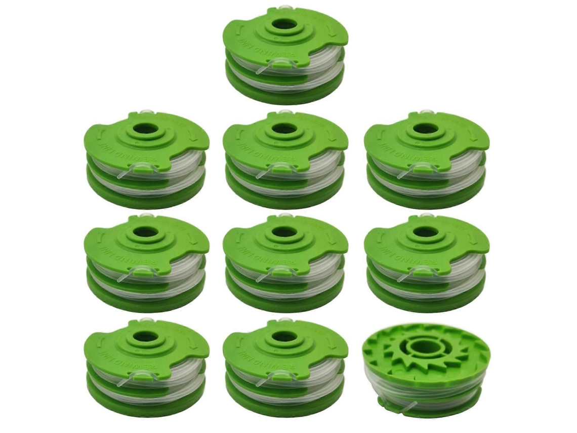 Rs90111 - Conjunto De 10 Carretéis De Substituição Para Acessórios De Cortadores De Grama Earthwise St00011, St00013, St00015, St00113 E St00115