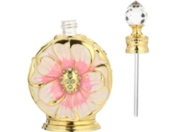 Frasco De Vidro Vazio Nuobesty Para Óleos Essenciais, 12ml, À Prova De Vazamentos, Rosa.