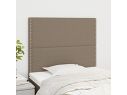 Vidaxl Cabeceira Taupe 100x5x118/128 Cm Tecido