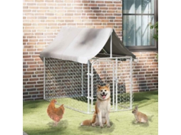 Vidaxl Canil De Exterior Com Telhado 200x100x150 Cm