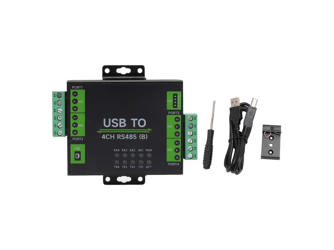 Conversor Adaptador Usb Para 4ch Rs485 De Nível Industrial Isolado Para Windows Linux Os X Android