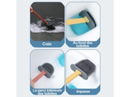 Conjunto de Silicone, Escova Sanitária com Suporte Sem Furos a Parede AQUAFORGE
