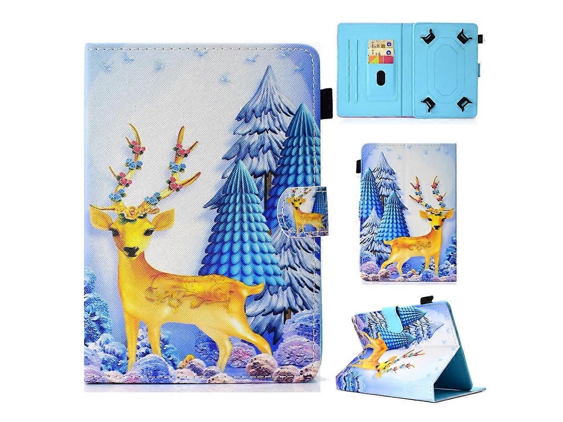 Capa de couro universal Webake com costura colorida para tablet