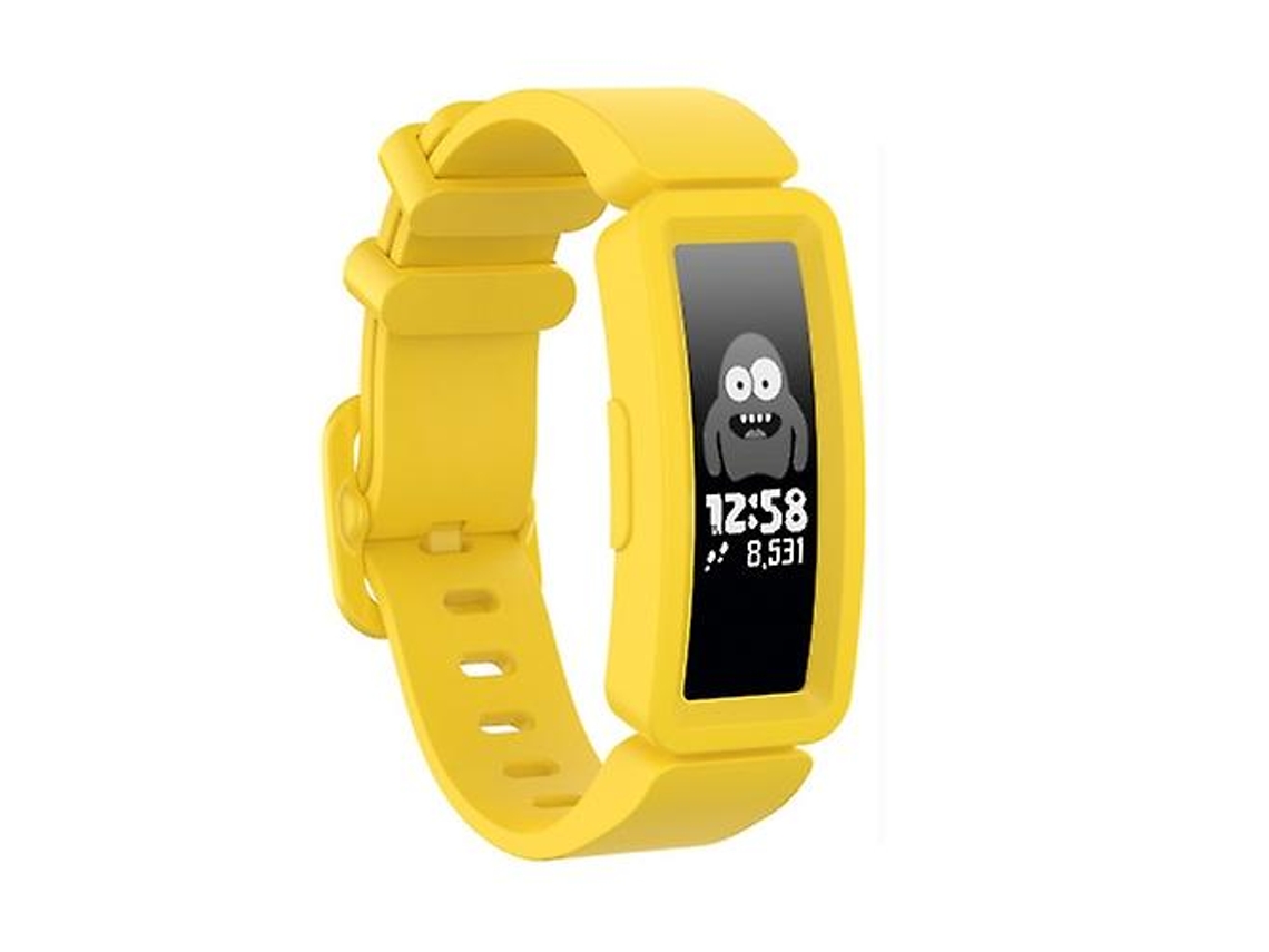 Bracelete de Smartwatch para Fitbit Inspire Hr / Ace 2 Silicone Smart Watch Band Amarelo VENISYMLIS