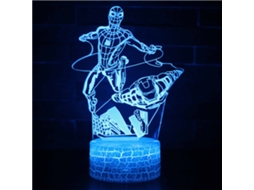 Lmpada Led 3d Do Homem Aranha Com Controle Por Toque E Alimentao Usb Aquaforge