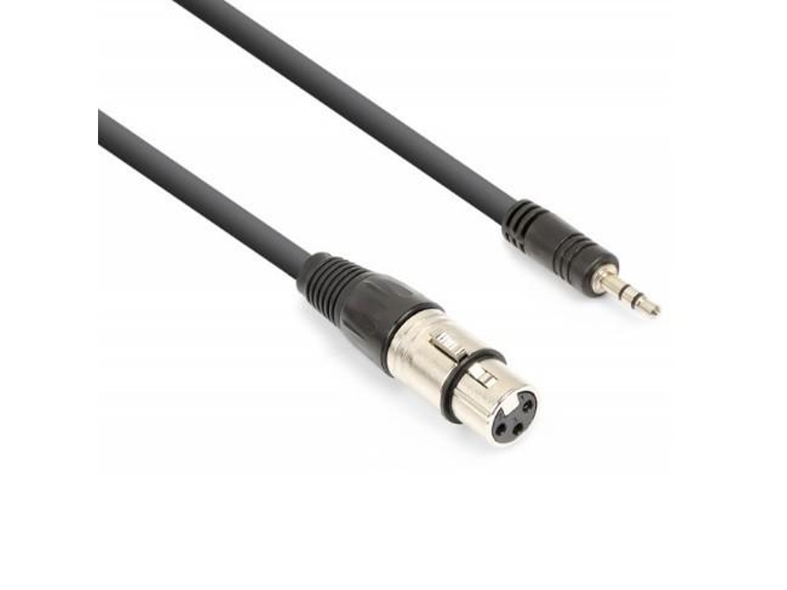 Cabo Xlr Fêmea Jack 3,5Mm Macho Stéreo 50Cm Vonyx