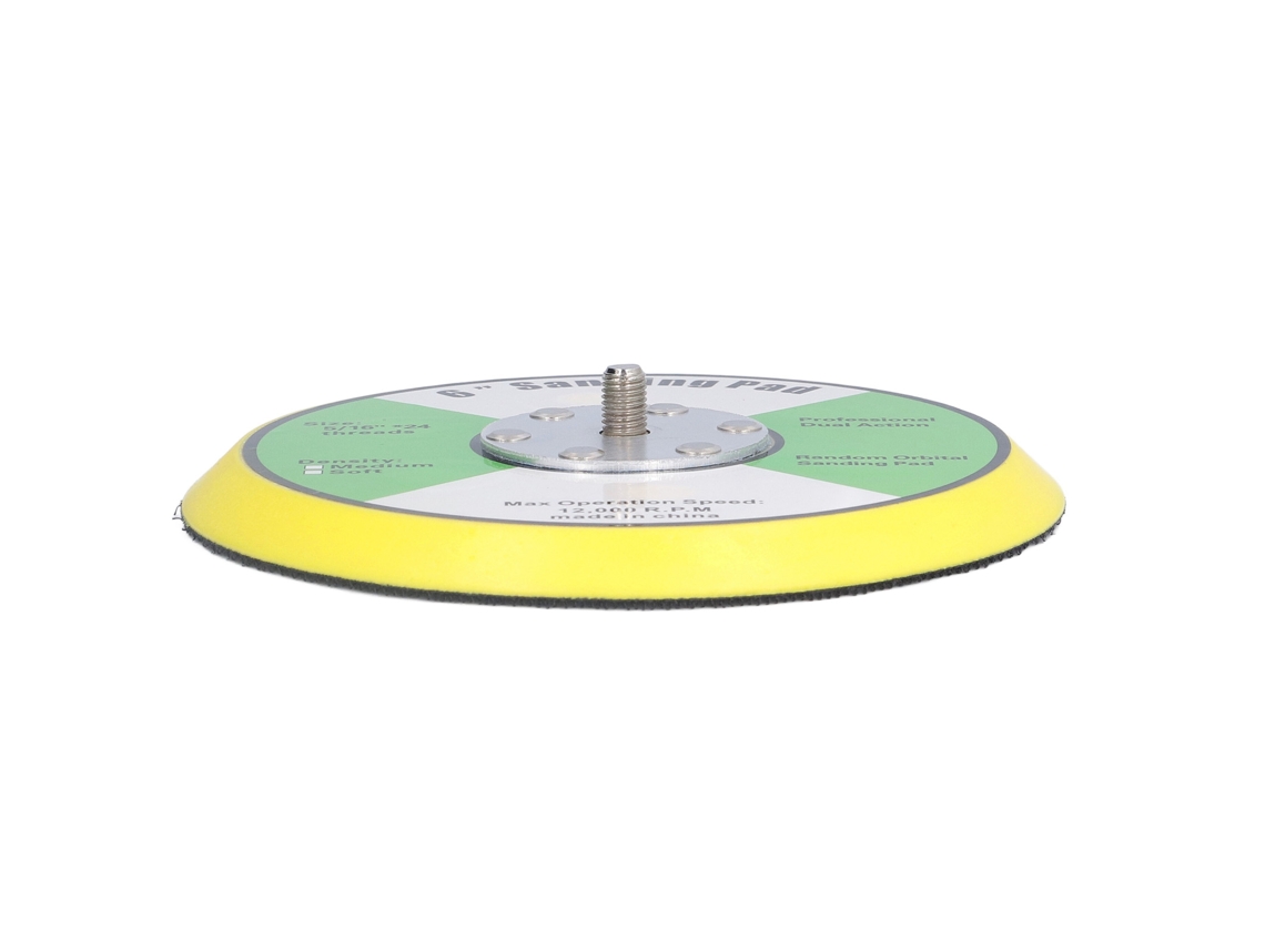 Placa De Apoio Com Gancho E Ojal Para Lijadora Aireada Pulidora Tapa Pu 6in 5/16inx24 Hilo 12000rpm