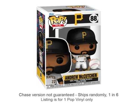 Figura Funko Pittsburgh Pirates Andrew McCutchen Pop! Chase Enviada 1 em 6 MLB