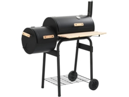 Barbecue VIDAXL Preto Steel