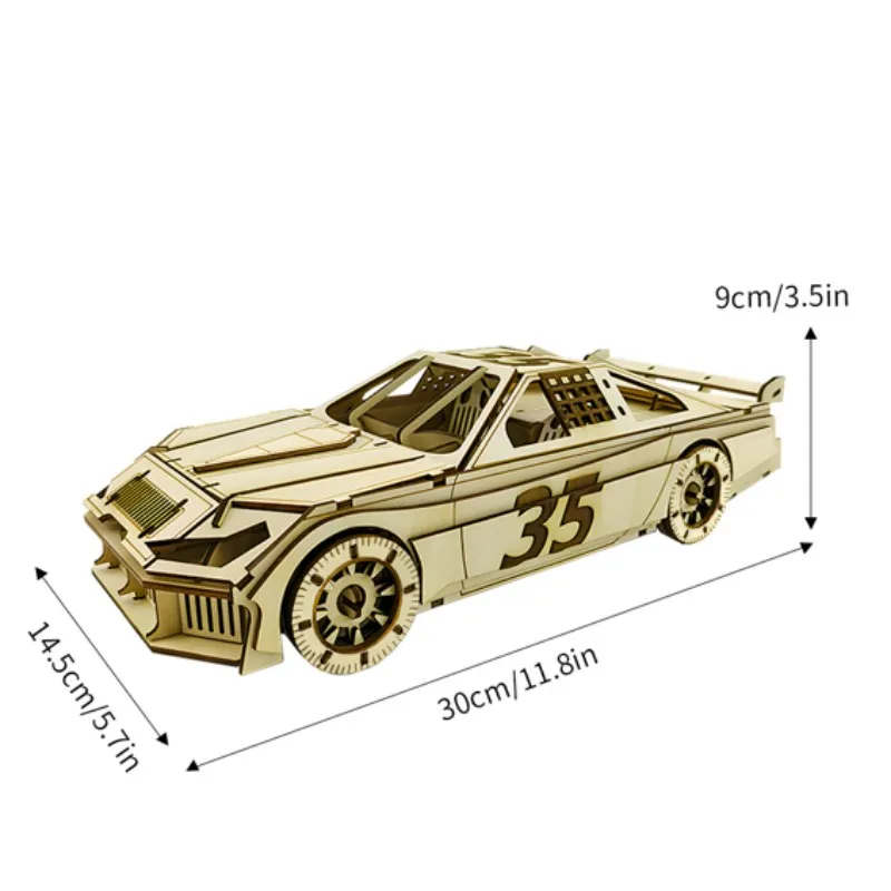 Conjunto de Quebra cabeça 3d de Carro em Madeira, Kit de Montagem Diy MDUG (estilo 10)