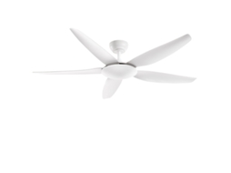 Ventilador De Teto Com Luz Perenz 7200 B Branco Ø 142 Cm, 5 Lâminas, 5 Velocidades, Motor Dc 50w, Silencioso
