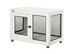 Caixa para Cães 94x60x71,5cm com tapete macio, 2 portas, trancável, aço | S/MARCA