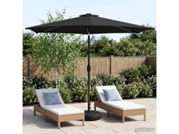 Vidaxl Parasol De Jardim Com Luzes Led E Base 300 X 300 Cm Poliéster