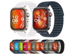 Pulseira De Nylon Trançado Com Textura Ondulada E Fecho De Velcro Para Huawei Watch Fit 4 Pro / Fit 4 / Fit 3