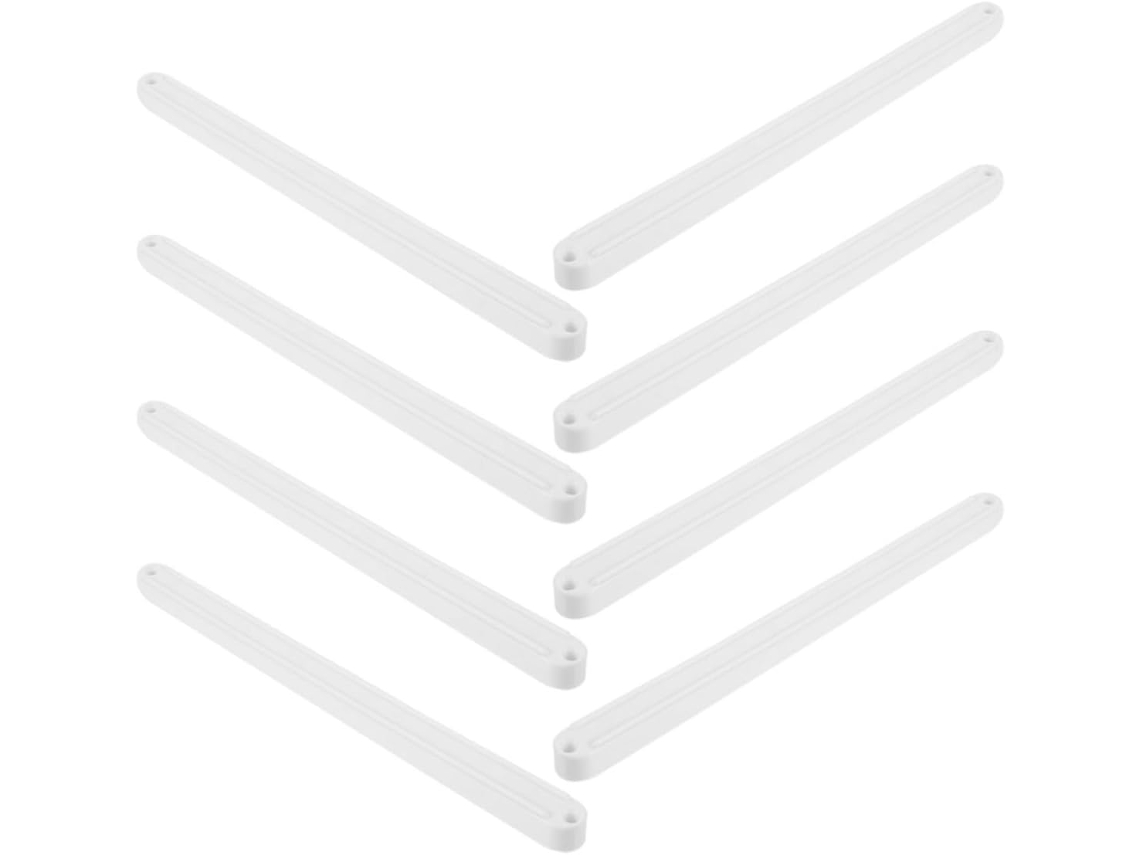 Toyvian Conjunto De 8 Corrediças Plástico Para Gavetas, Substituição Para Armários E Recipientes, Cor Branca Com Furo De