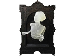 Rebe decoración de Espelho com Fantasma Luminoso, Estátua de Resina, Decoração de Halloween, Casa Assombrada Mulher
