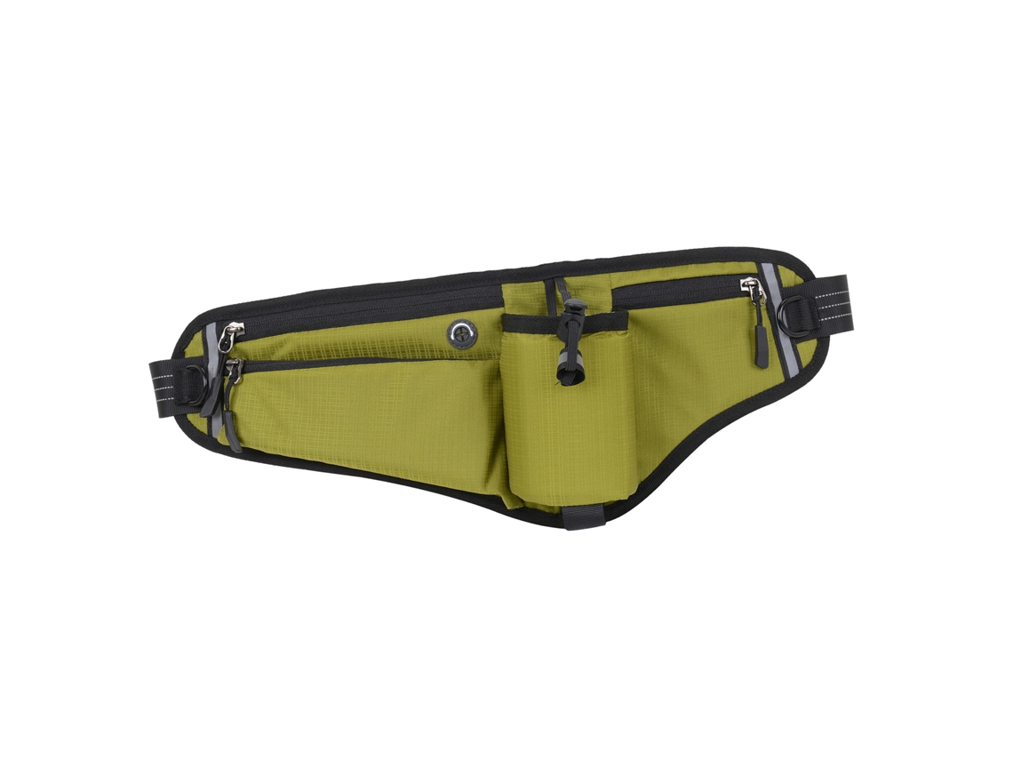Bolsa Cintura Para Corrida Ajustável Com Suporte Para Garrafa De Água E Bolso Impermeável