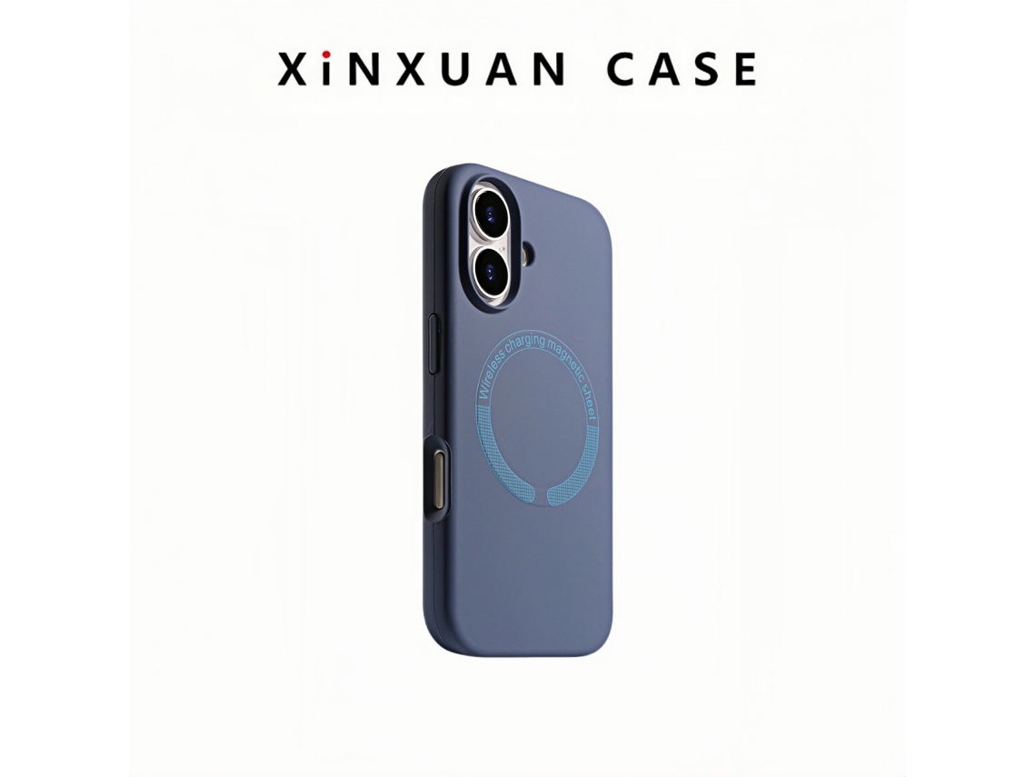 Capa Para Iphone 17 Em Silicone Líquido Magnético Com Toque De Pele.