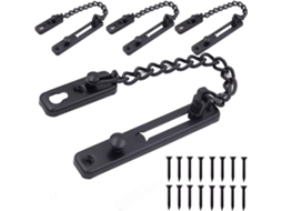 Conjunto De 4 Travas Corrente Para Porta, Proteção Segurança Em Aço Inoxidável
