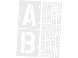 Conjunto De 42 Estênceis Reutilizáveis Com Letras E Números Para Pintura.