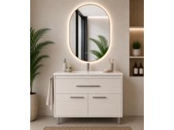 Móvel De Casa De Banho Com Lavatório Origenbath Bahia Sem Espelho 90x45 Cm Branco Nórdico