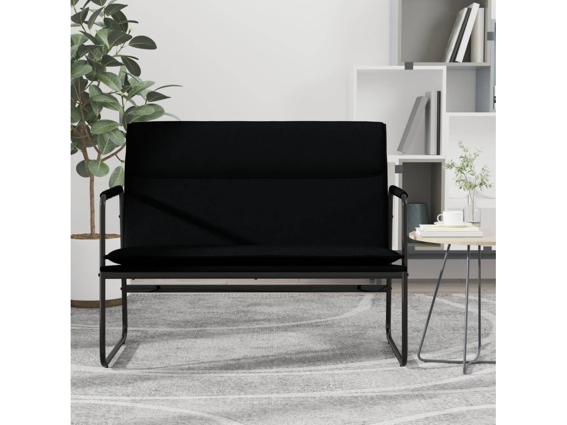 Vidaxl Banco 100x64x80 Cm Tecido Preto